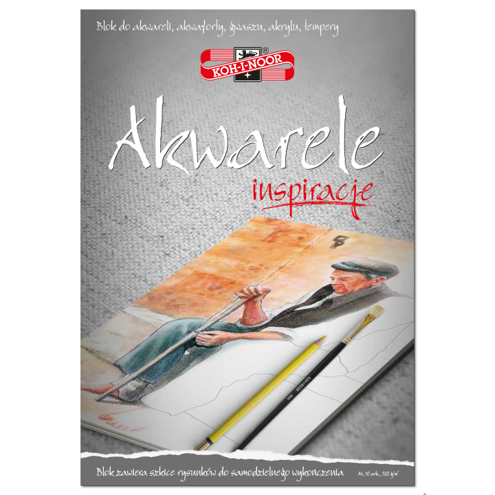 Blok A4 akwarela 20k 320g INSPIRACJE BLO-INAKA4 KOH-I-NOOR SALE