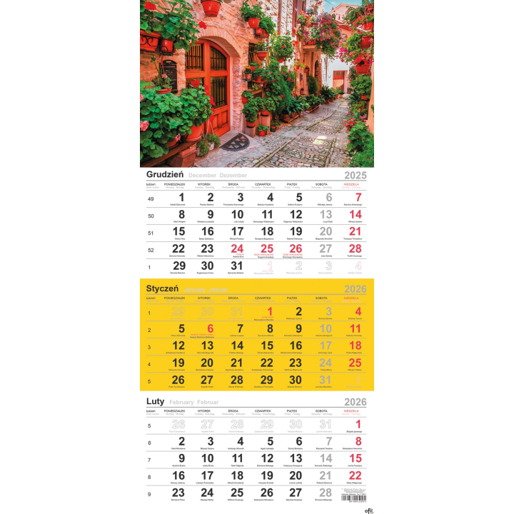 Kalendarz trójdzielny (H) 2026 Michalczyk i Prokop T-106T-08