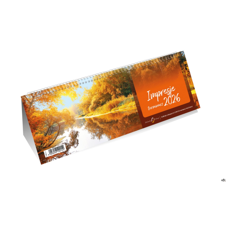 Terminarz IMPRESJE-ze spiralką 2026 Michalczyk i Prokop T-095-2-1 KALENDARZ 290x100mm tygodniowy
