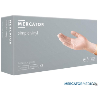 Rękawice winylowe S (100) transparentne MERCATOR MEDICAL EN420