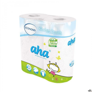 Ręcznik w roli AHA ECONOMY 2 warstwy (2 rolki) biały