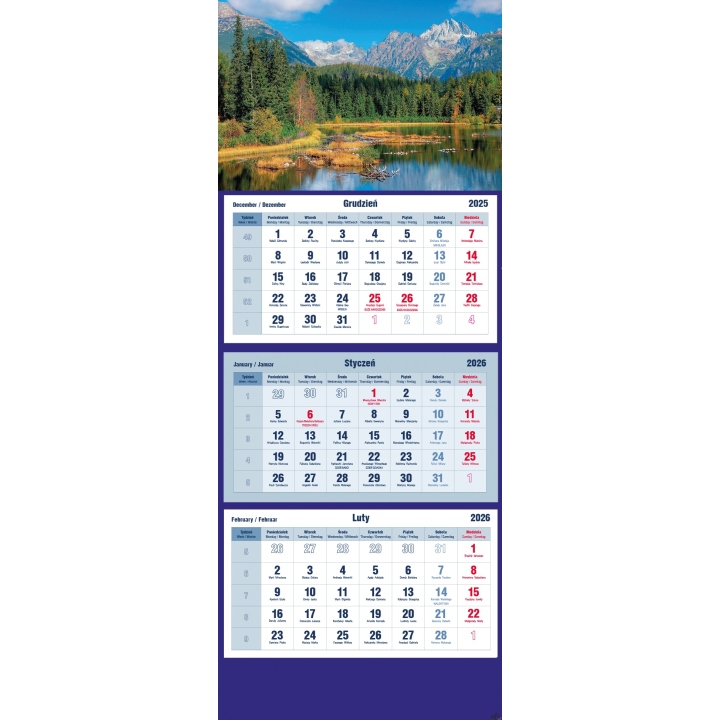Kalendarz trójdzielny 2026 Góry Michalczyk i Prokop T-105T-04