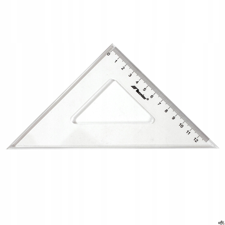 Ekierka równoramienna mała Donau 45 stopni, 8,5 cm, plastikowa