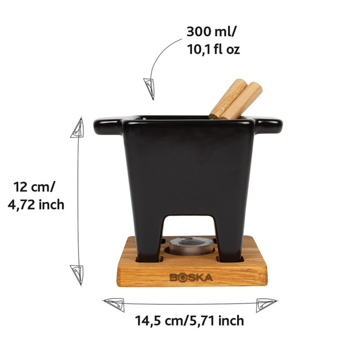 Zestaw do serwowania fondue BOSKA Tapas Fondue Nero