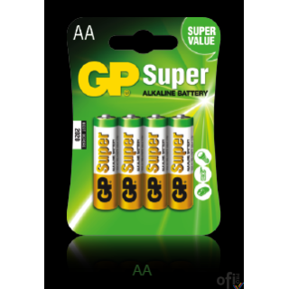 Bateria alkaliczna GP SUPER LR6/AA (4szt) 1,5V GPPCA15AS015