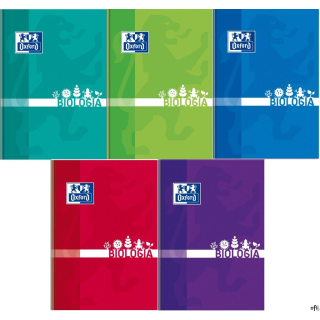 Brulion biologia A5 80k 90g kratka z marginesem 400128286 OXFORD