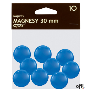 Magnes 30mm GRAND, niebieski, 10 szt 130-1696