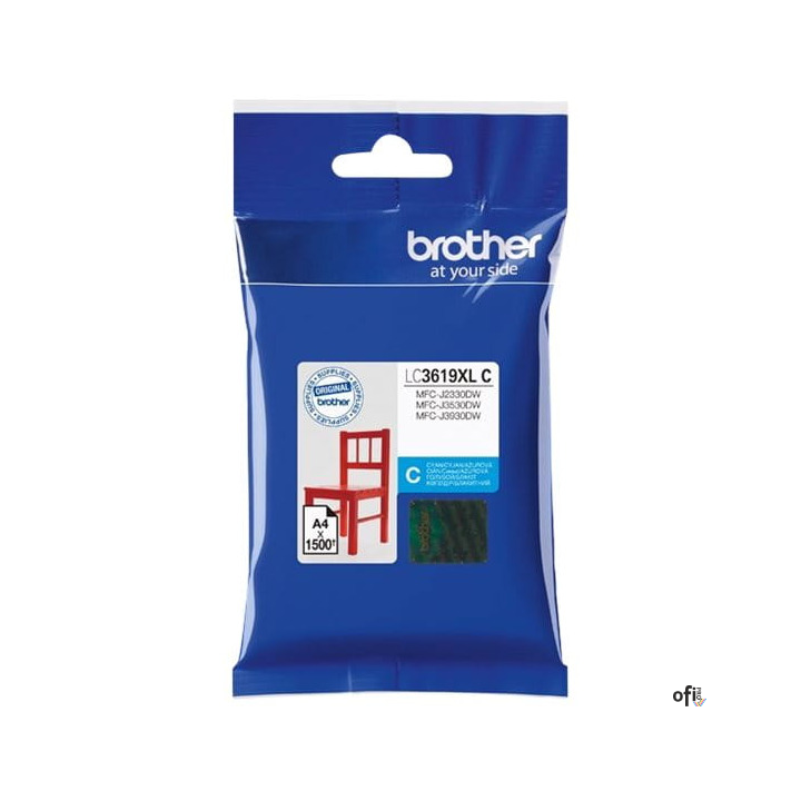 Tusz BROTHER (LC3619XLC) niebieski 1500str