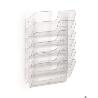 FLEXIPLUS A4 6  poziomych pojemników na dokumenty, przezroczyste 1700014401 DURABLE