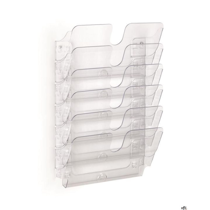 FLEXIPLUS A4 6  poziomych pojemników na dokumenty, przezroczyste 1700014401 DURABLE