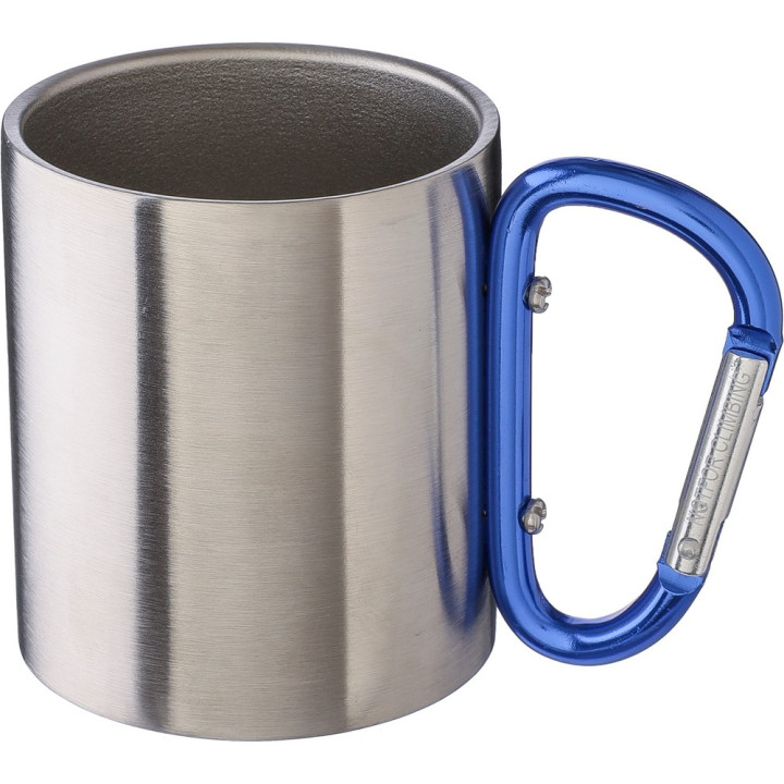 Metalowy kubek 185 ml z karabińczykiem