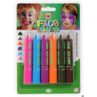 Kredki do malowania twarzy 4610/2 kpl. 6 kolorów KOH I NOOR