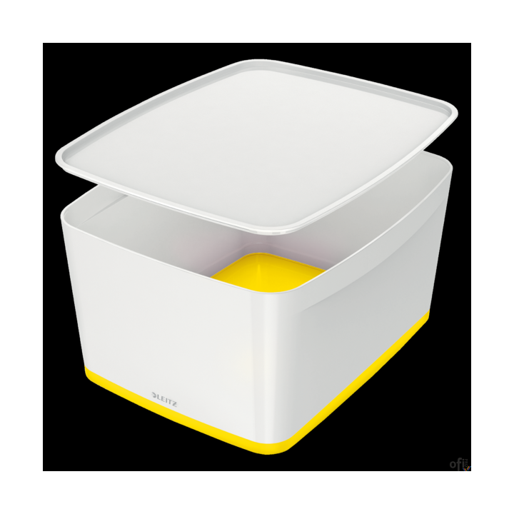 Pojemnik MyBox duży z pokrywką, biało-żółty 52161016 LEITZ