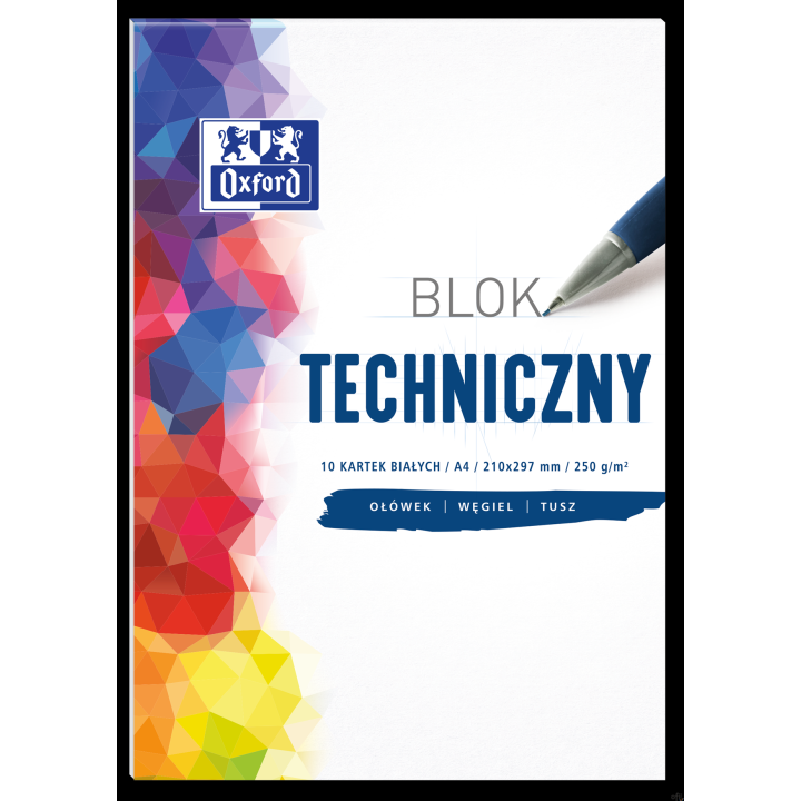 Blok techniczny OXFORD A4 10k 250G biały 400093199