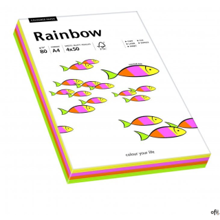Papier xero kolorowy RAINBOW mix pastelowy 100 ark. 88043187