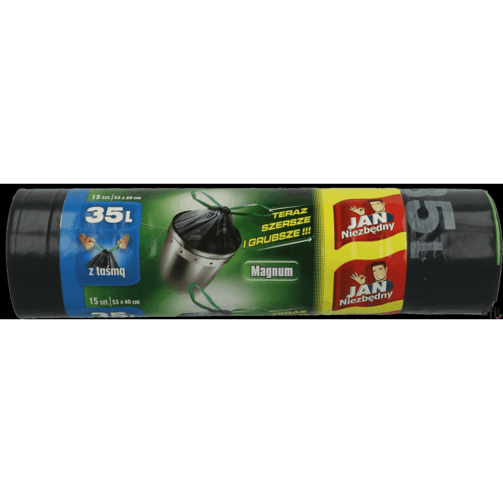JAN NIEZBĘDNY Worki LD Magnum Flex&St taśma 35l 15 szt. 04324