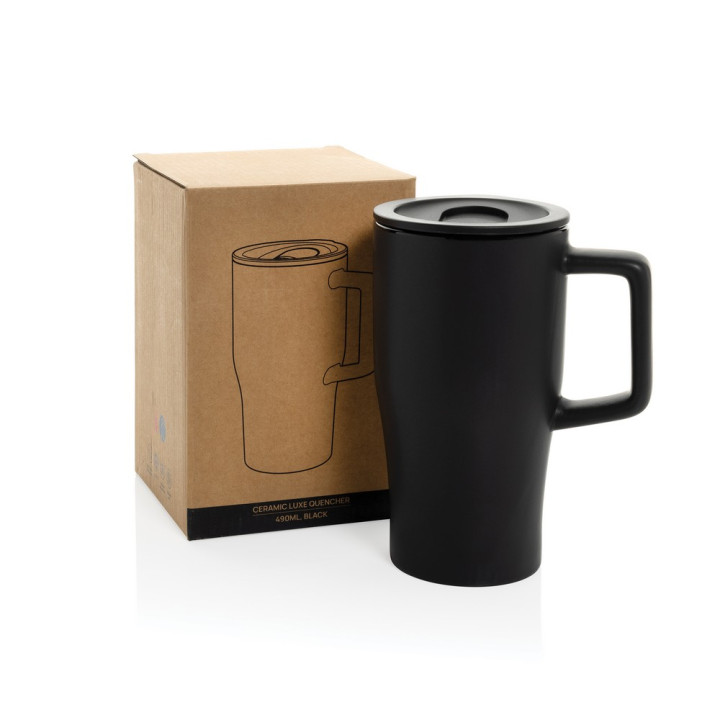Ceramiczny kubek podrożny 490 ml