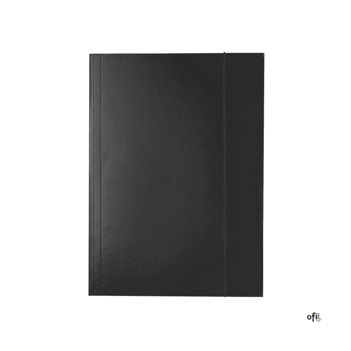 Teczka lakierowana z gumką A4 czarna ESSELTE 13439