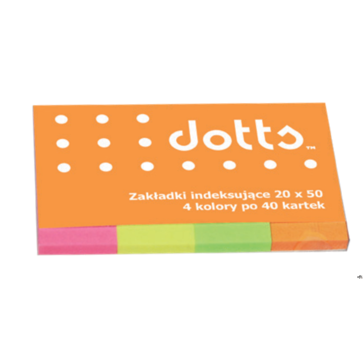 Zakładka indeksująca DOTTS 20x50 4x40kartek brilliant (NSP20/50/D)