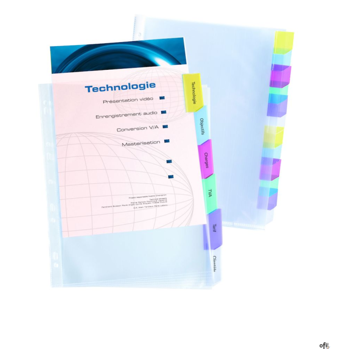 Koszulki_krystaliczne A4+ 80mic., z przekładkami 1-6, ELBA 100204587