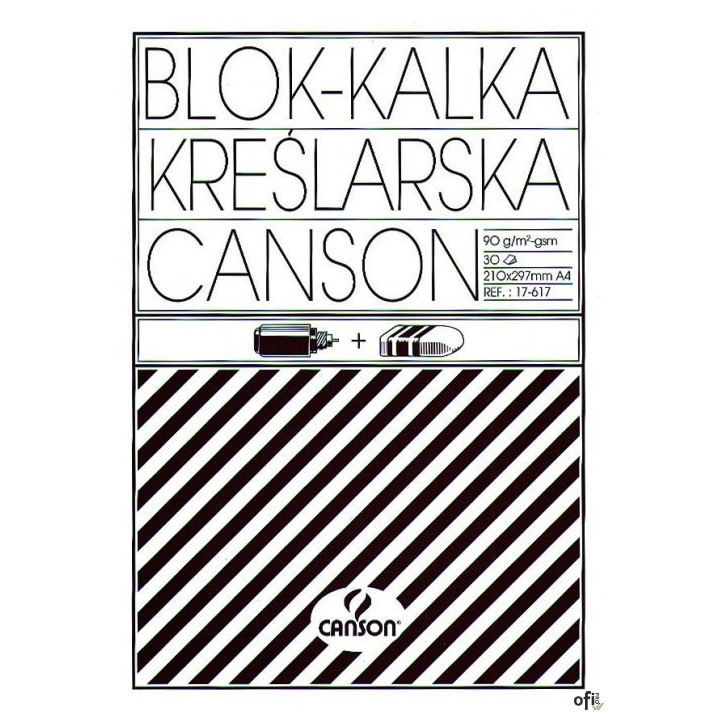 Kalka kreślarska A4 90/95g blok 30ark 17617 CANSON 200005322