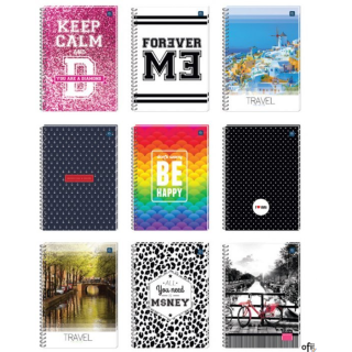 Kołonotatnik A4 100k kratka miękka oprawa INTERDRUK