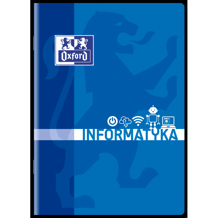 Zeszyt A5 60k, kratka z marginesem, OXFORD, informatyka 400139056