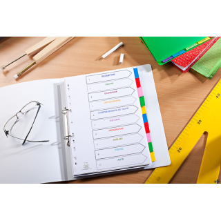 Przekładki kartonowe MYLAR A4 6 kart, kolorowe indeksy OXFORD 100204992