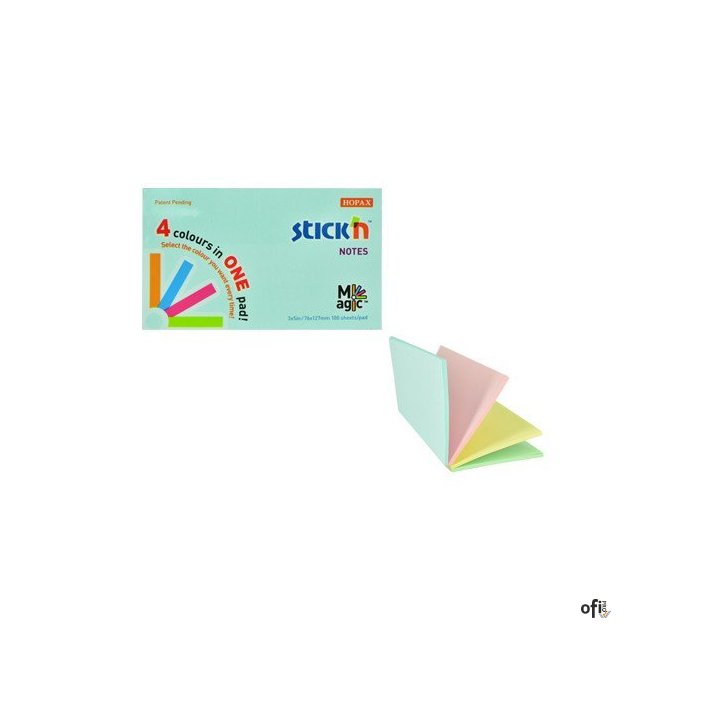Bloczek STICKN MAGIC PAD 76x127mm pastel mix kolorów 21576