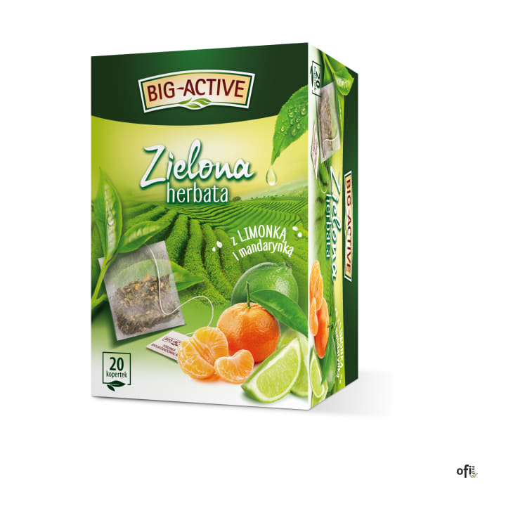 Herbata BIG-ACTIVE MANDARYNKA-LIMONKA zielona 20 kopert/30g