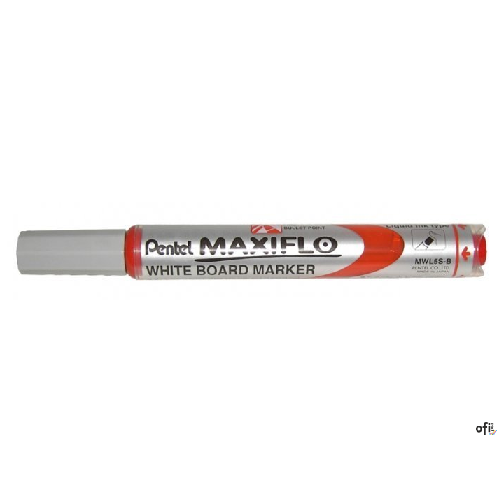 Marker suchościeralny czerwony MWL5SB PENTEL MAXIFLO (z tłoczkiem)