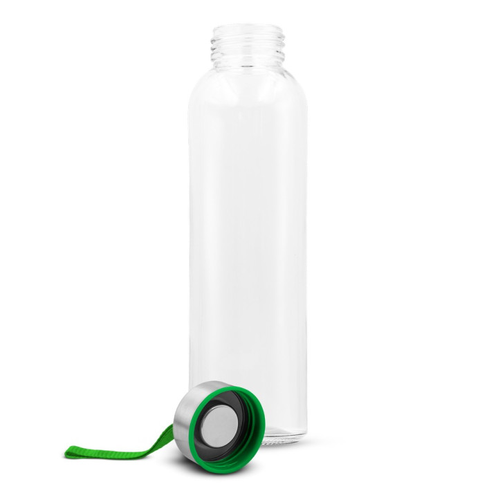 Szklana butelka 500 ml z kolorową wstążką | Viivi