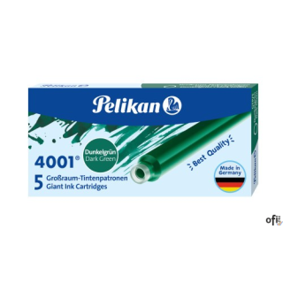 Naboje do piór długie ciemnozielone 300004043 PELIKAN