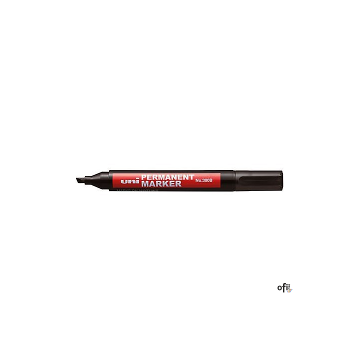 Marker permanentny UNI NO-380 ścięty niebieski