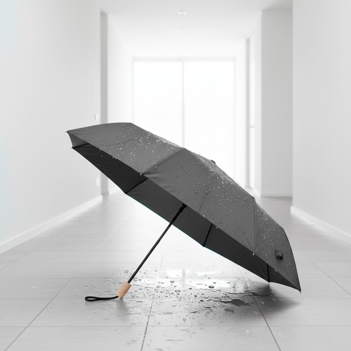 Wiatroodporny parasol manualny RPET, składany | Uksan