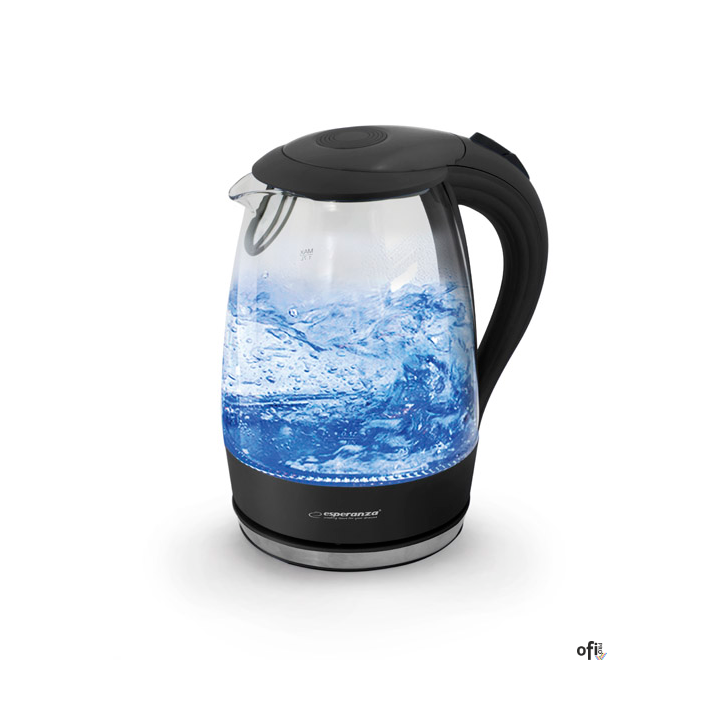 Czajnik elektryczny szklany SALTO ANGEL 1.7L czarny ESPERANZA EKK011K