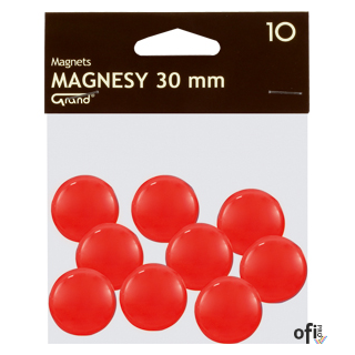 Magnes 30mm GRAND, czerwony, 10 szt 130-1695