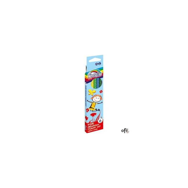 Kredki ołówkowe FIORELLO SUPER SOFT, 6 kolorów, trójkątne 170-2186