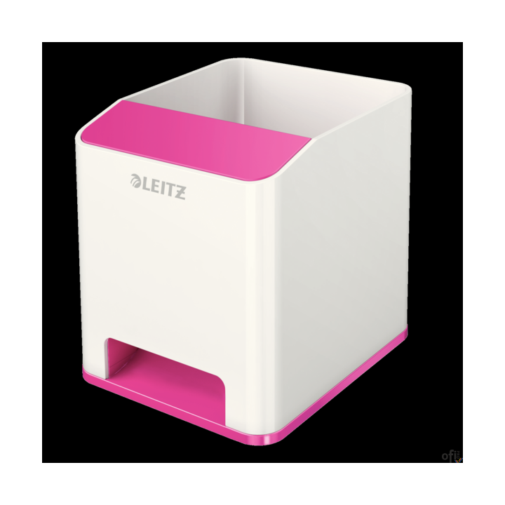 Kubek na długopisy LEITZ WOW różowy ze wzmacniaczem dźwięku 53631023
