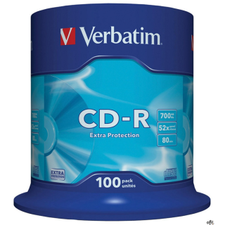 Płyta CD-R VERBATIM CAKE (100) Extra Protection 700MB x52 43411