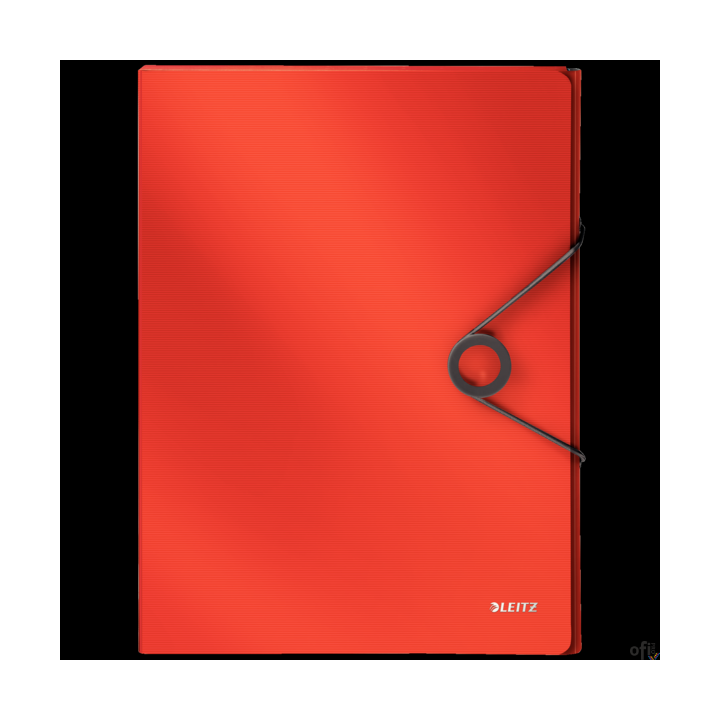 Teczka z gumką PP LEITZ SOLID 30mm jasnoczerwona 45681020