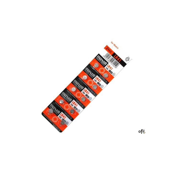 Bateria zegarowa alkaliczna mini (10szt.) G3 / AG3 / L736 / 192 / LR41 Maxell