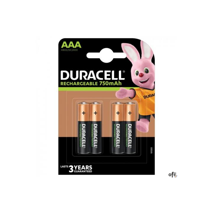 Akumulatorki DURACELL AAA 750mAh B4 HR03 (4szt.)