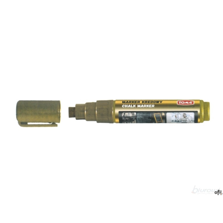 Marker kredowy, końcówka ścięta 8mm, 8g tuszu złoty TO-291 Toma
