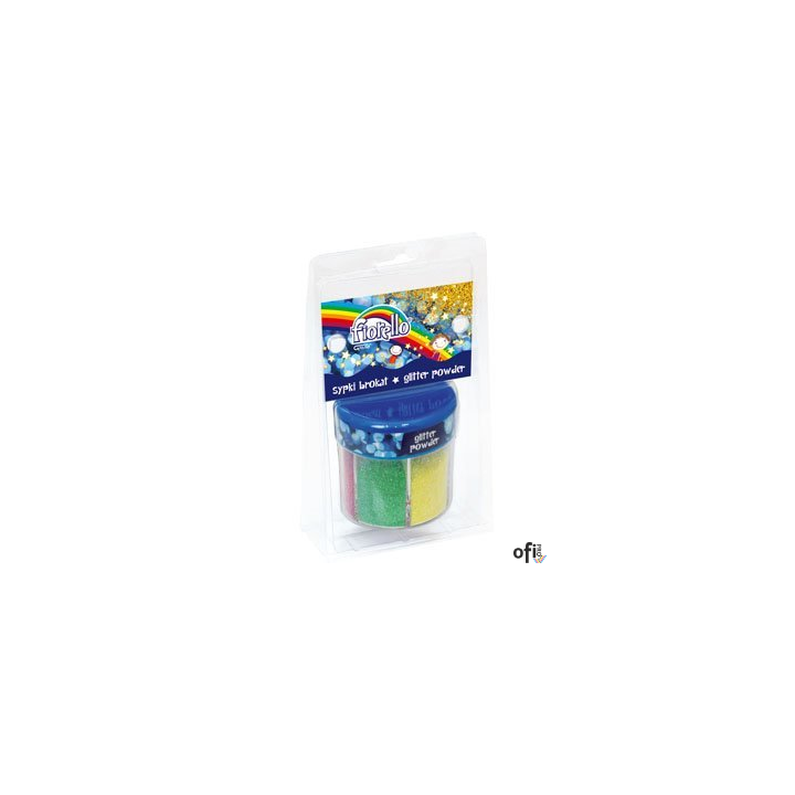 Sypki brokat FIORELLO 6 kolorów x60g w słoiczku (pastelowe) 170-2261