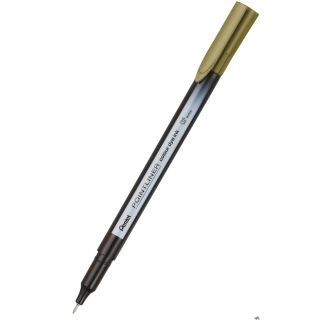 Cienkopis pointliner colour, złoto-brązowy z tuszem na bazie wody, S40-E4 PENTEL
