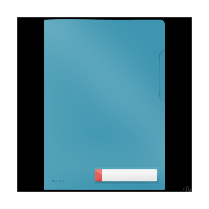 Folder A4 z kieszonką na etykietę Leitz Cosy, niebieska 47080061