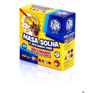 Masa solna  Astra 450g + 6 kolorów farb do malowania, 324109001
