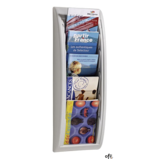 Wieszak na prospekty AVENA jasnoszary A5 5 przegródek SALE