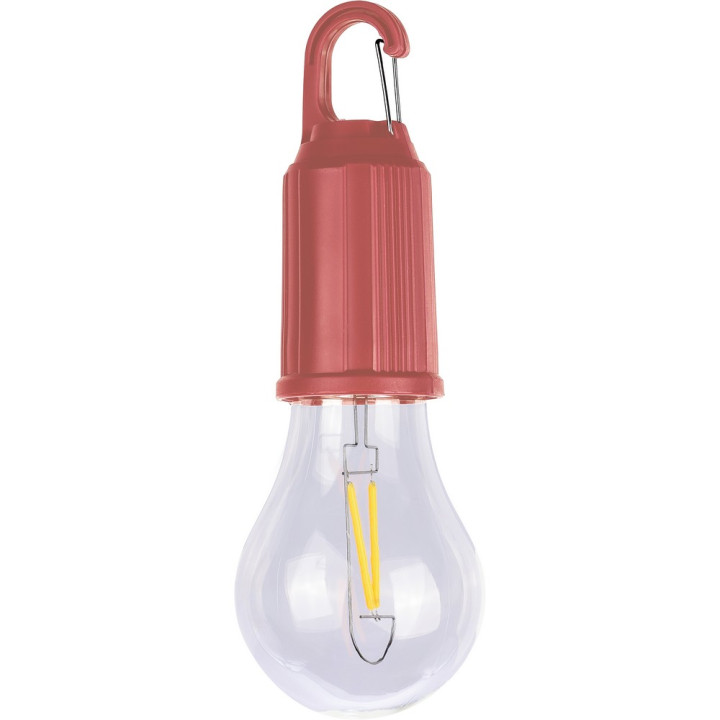 Wisząca lampka "żarówka", karabińczyk